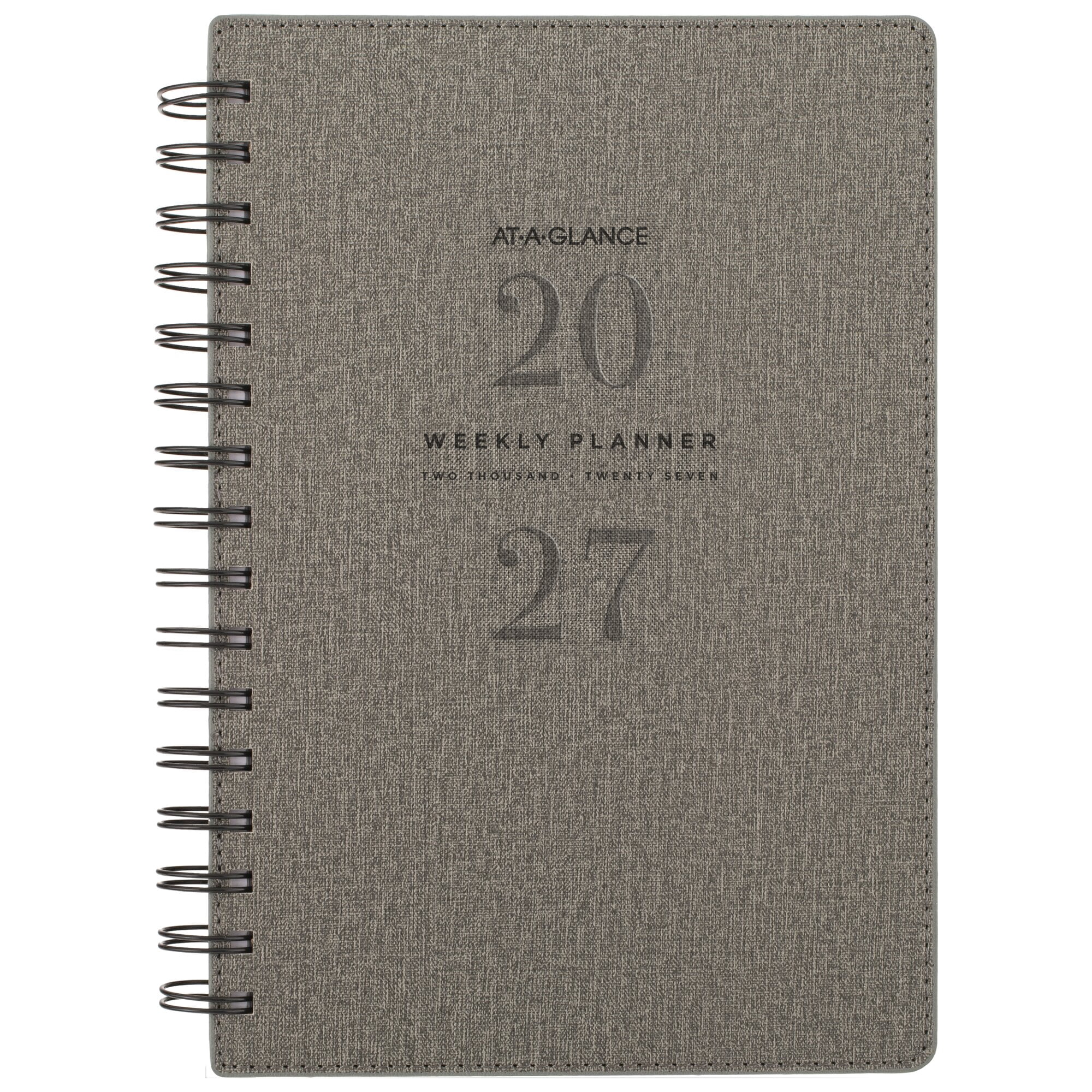 AT-A-GLANCE Signature Collection 2027 Weekly Monthly Planner Gray Small 5 12 x 8