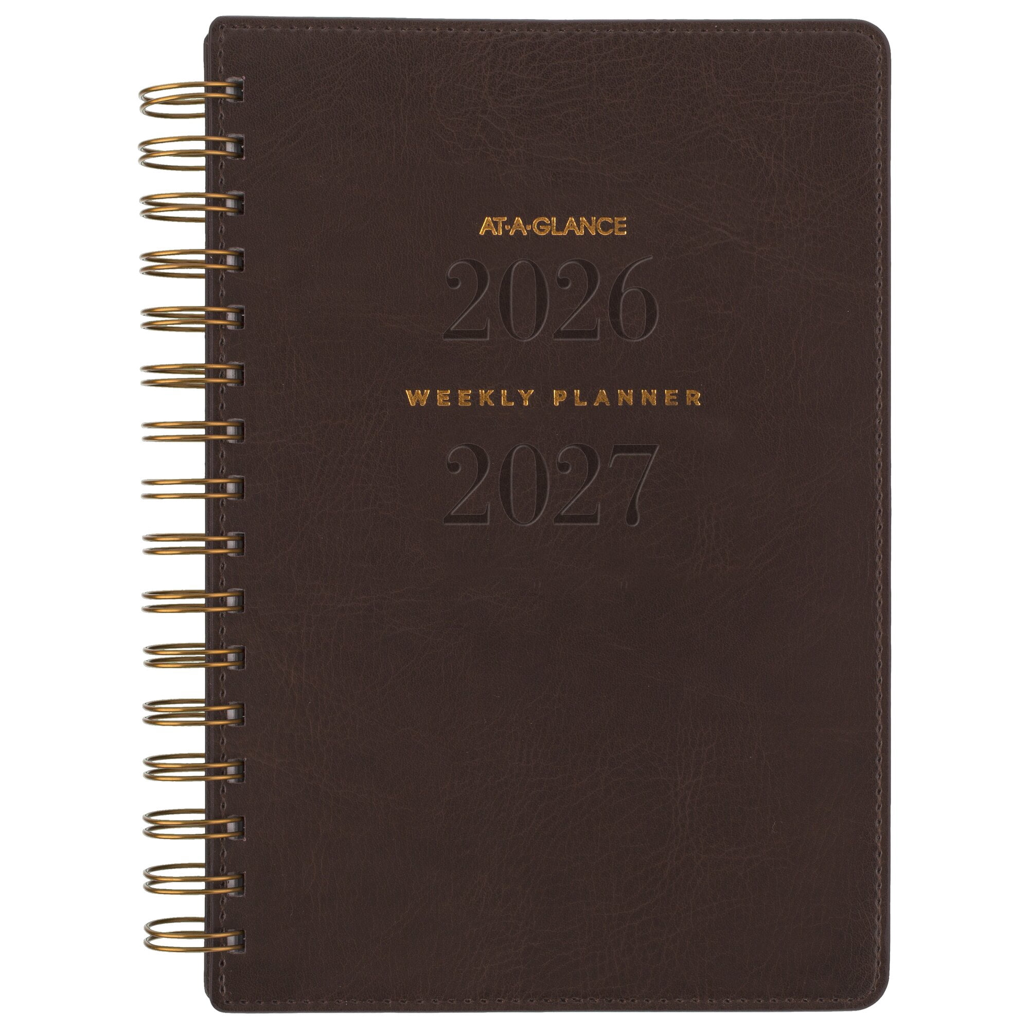 AT-A-GLANCE Signature Collection Academic 2026-2027 Weekly Monthly Planner Brown