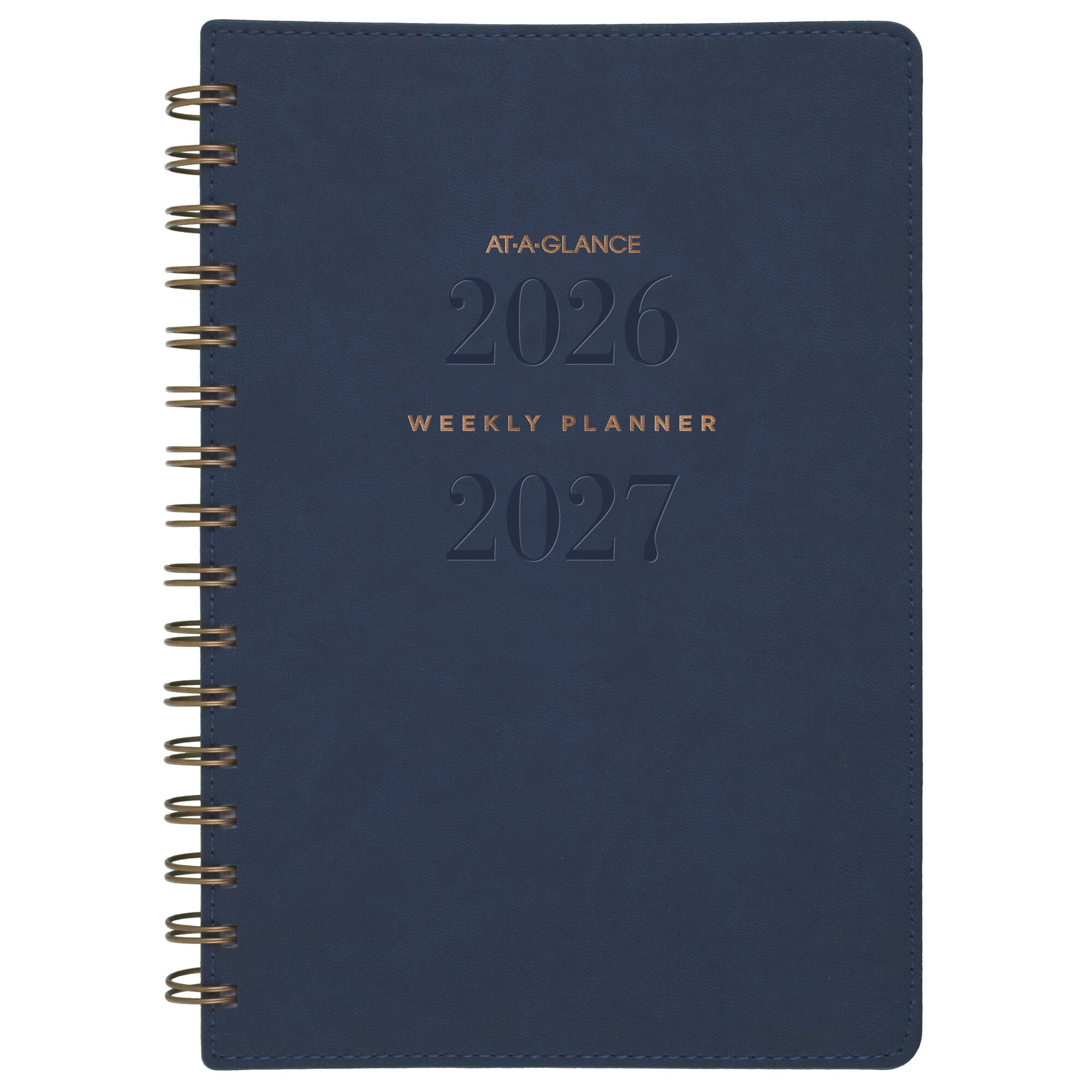 AT-A-GLANCE Signature Collection Academic 2026-2027 Weekly Monthly Planner Navy