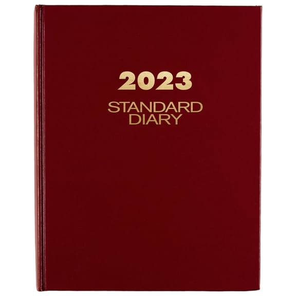 AT-A-GLANCE Standard Diary 2023 Daily Diary, Red, Medium, 7 1/2" x 9 1/2"