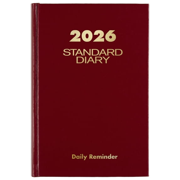 AT-A-GLANCE Standard Diary 2026 Daily Reminder Red Small 5 x 7 12 - Daily