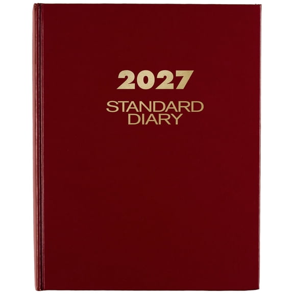 AT-A-GLANCE Standard Diary 2027 Daily Diary Red Medium 7 12 x 9 12 - Daily