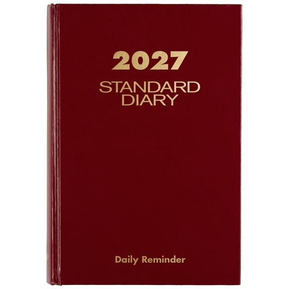 AT-A-GLANCE Standard Diary 2027 Daily Reminder Red Medium 5 34 x 8 14 - Daily