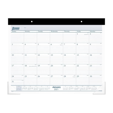 2021 AT-A-GLANCE Monthly Desk Calendar Pad - 21.75" X 17", Blue/Gray, Ink-Resistant Paper For Planning 4 thumbnail image
