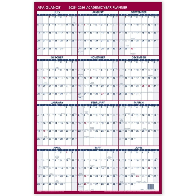 AT-A-GLANCE Vertical Reversible Erasable Academic and Regular Year 2025 ...