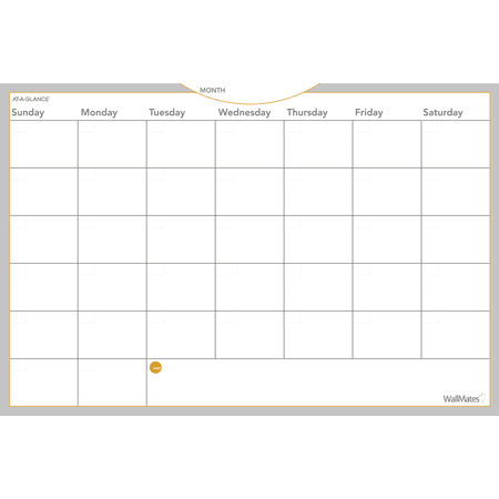 AT-A-GLANCE WallMates Self-Adhesive Dry Erase Monthly Planning Surface, 36 x 24