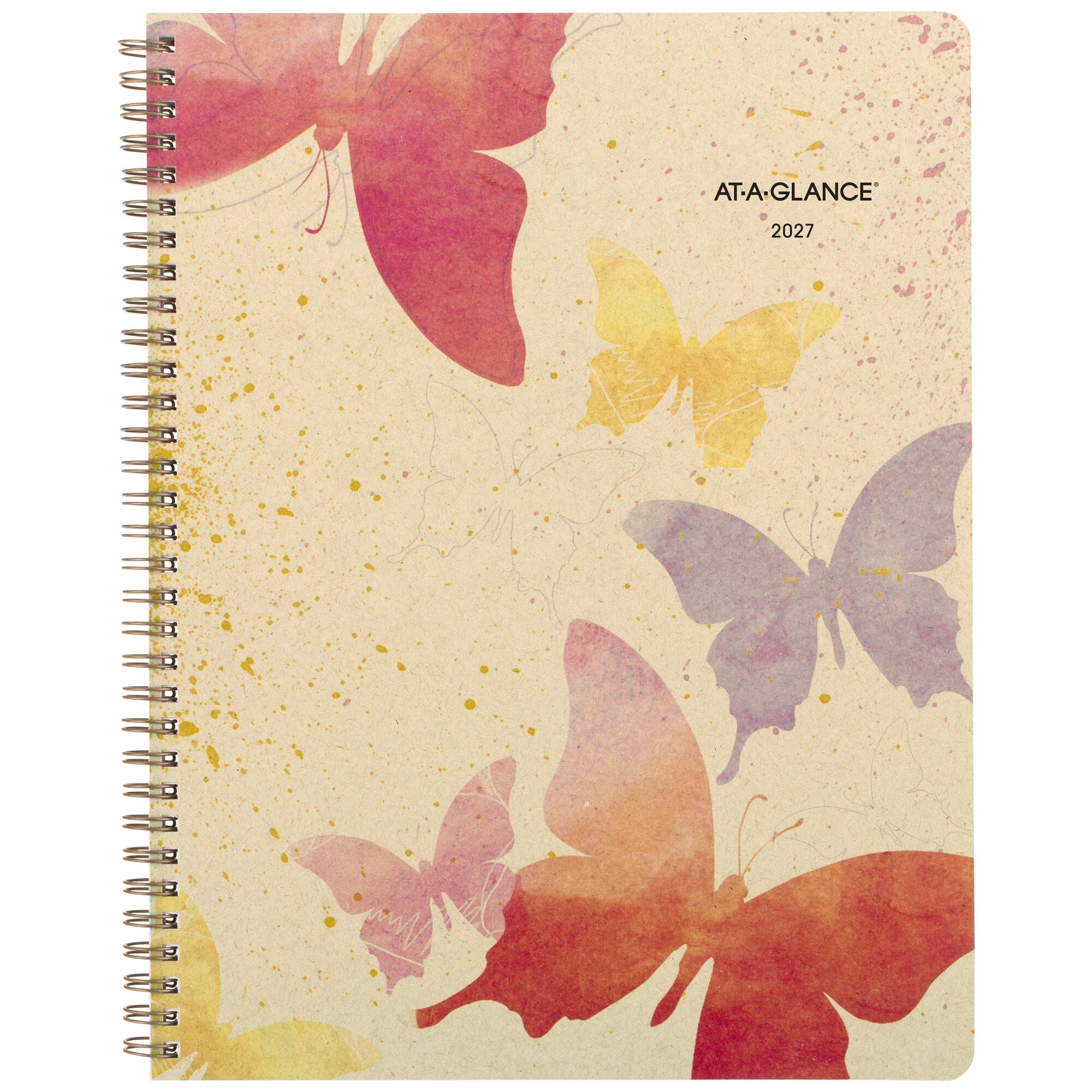 AT-A-GLANCE Watercolors 2027 Recycled Weekly Monthly Planner Large 8 12 x 11 -
