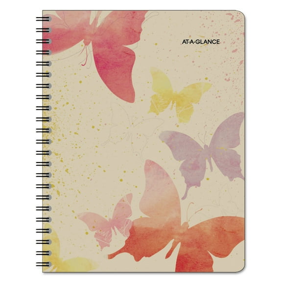 AT-A-GLANCE Weekly / Monthly Planner / Appointment Book 2017, Recycled, 8-1/2 x 11", Watercolors (791-905G)