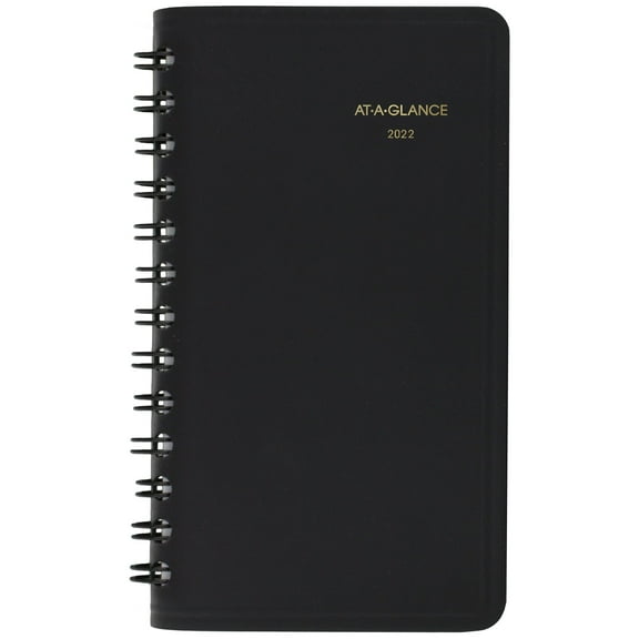 AT-A-GLANCE Weekly Planner, 2 1/2" x 4 1/2", Black, January 2022 to December 2022 - 700350522