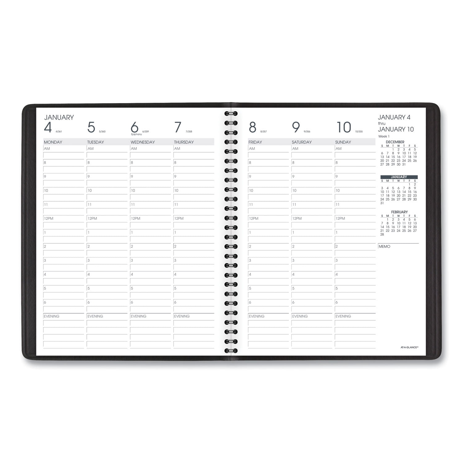 AT-A-GLANCE Weekly Vertical-Column Appointment Book Ruled for Hourly ...