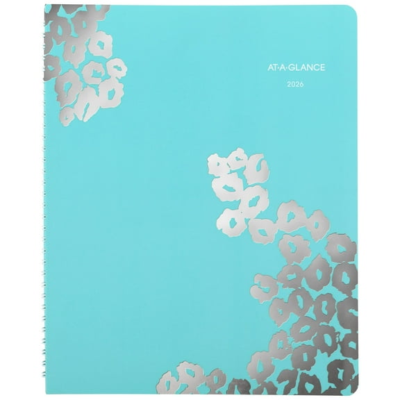 AT-A-GLANCE Wild Washes 2026 Weekly Monthly Appointment Book Planner Teal Large