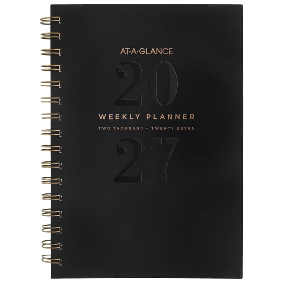 AT-A-GLANCESignatureLite2027Weekly Monthly PlannerBlackSmall 512 x 8 12 - Weekly