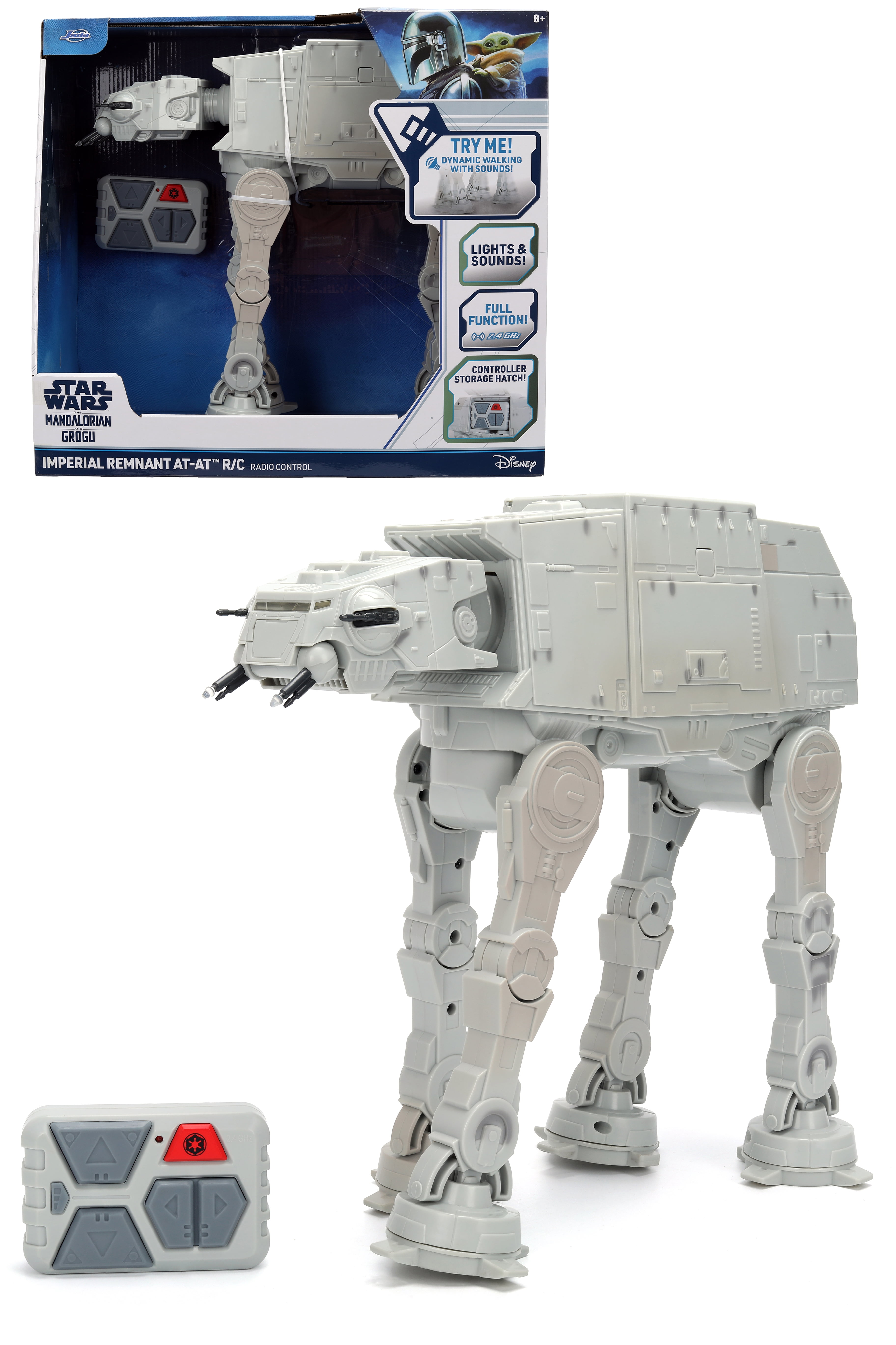 Star Wars R/C AT-AT Walker by Jada Toys – Pop Culture R/C Action Vehicle with Lights, Sounds, & Moving Legs – 13" toy for kids & collectors