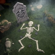 AT ATC00126 Boo Coffin with Skeleton Bones Graveyard Halloween Decoration Set - 14 Piece