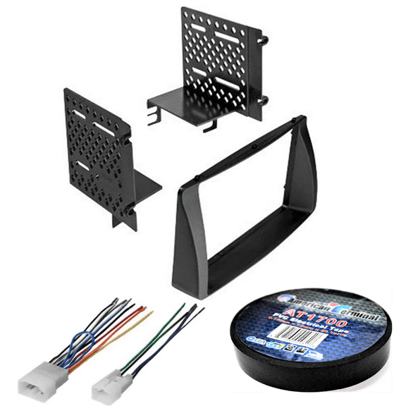 AT Bundle114 Car Stereo Installation Kit Compatible with Toyota Corolla 2003 2008 In-Dash Mounting Kit, and Harness for Double Din Radio Receivers