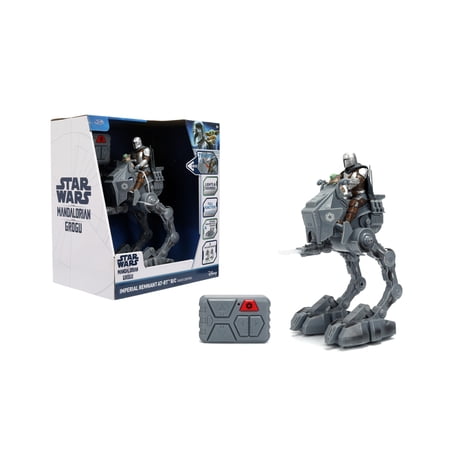 Star Wars Imperial Remnant AT-RT RC Walker with Mandalorian and Grogu 13 Inch Remote Control Toy with Sound and Lights by Jada Toys