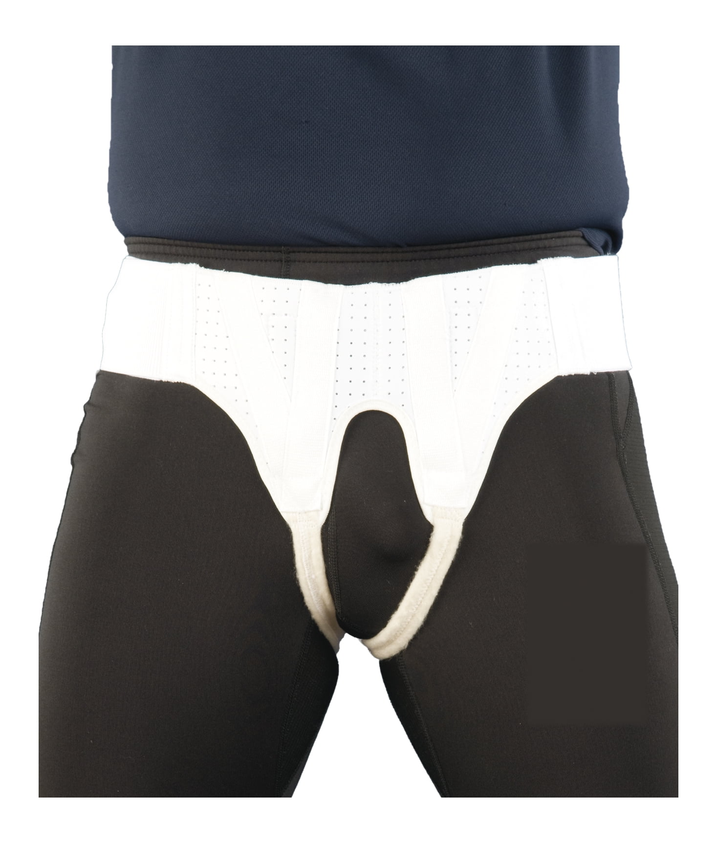 AT Surgical Double Inguinal Hernia Belt Support Truss Brace White Large
