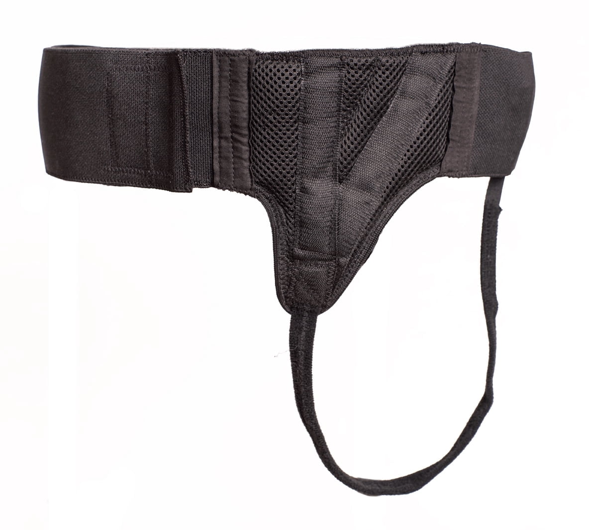 AT Surgical Left Hernia Support Truss, Slim Black Adjustable Straps or Belt with Compression Pads - Left Side, Size XL
