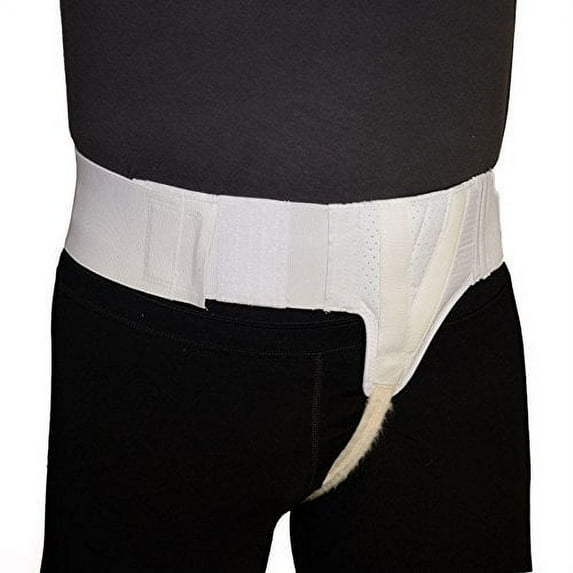 AT Surgical Left Side Hernia Support Truss Belt with Compression Pads, Large, 7 Ounce
