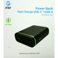 AT&T 10K Power Delivery Portable Battery with USBC In/Out + USBA Out