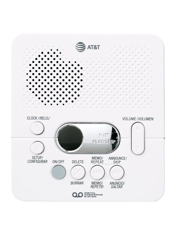 AT&T 1740 Digital Answering System, Single Unit, Tapeless 60 Min Record Time, Message Guard Memory, Audible Message Alert, Remote Access