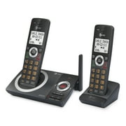 AT&T 2-Handset Expandable Cordless Phone with Unsurpassed Range, Smart Call Blocker and Answering System, CL82219 Black