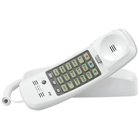AT&T - 210M Trimline Corded Telephone - White