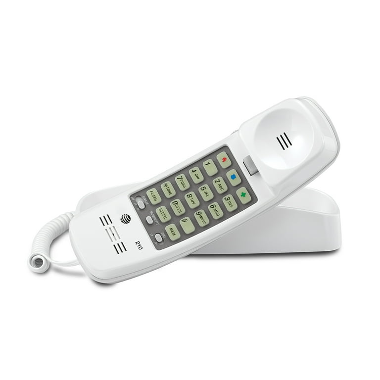 AT&T 210 Corded Trimline Phone with Speed Dial and Memory Buttons, Black, Sold as 1 Each AT&T 210 Corded Trimline Phone with Speed Dial and Memory Buttons, Black, Sold as 1 Each