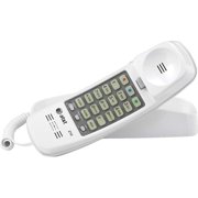 AT&T 210 Corded Trimline Phone with Speed Dial and Memory Buttons, White