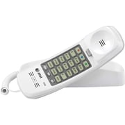 AT&T 210 Corded Trimline Phone with Speed Dial and Memory Buttons, White
