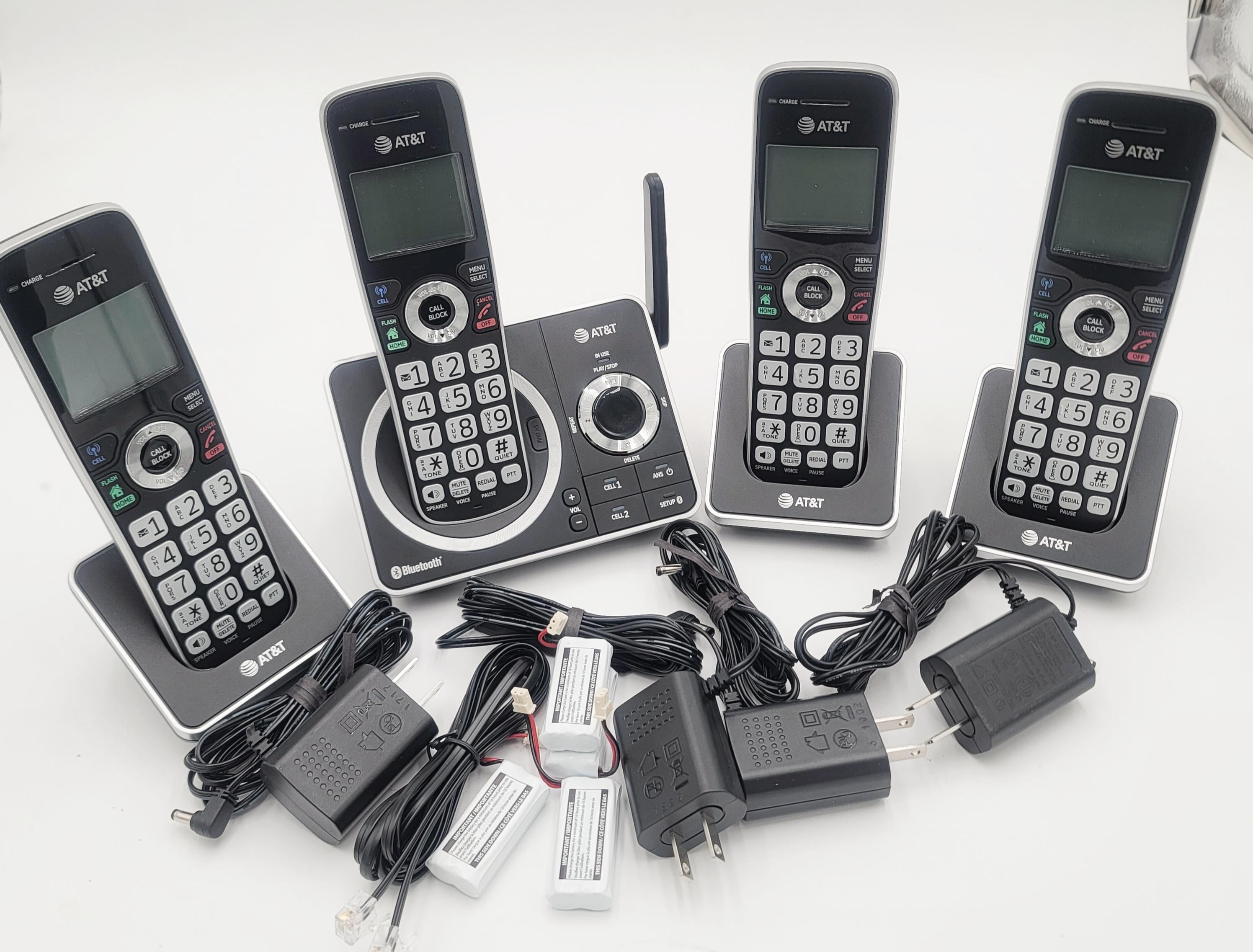Pre-Owned AT&T 4-Handset Expandable Cordless Phone with Unsurpassed ...