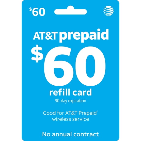 AT&T $60 Refill Card - Walmart.com