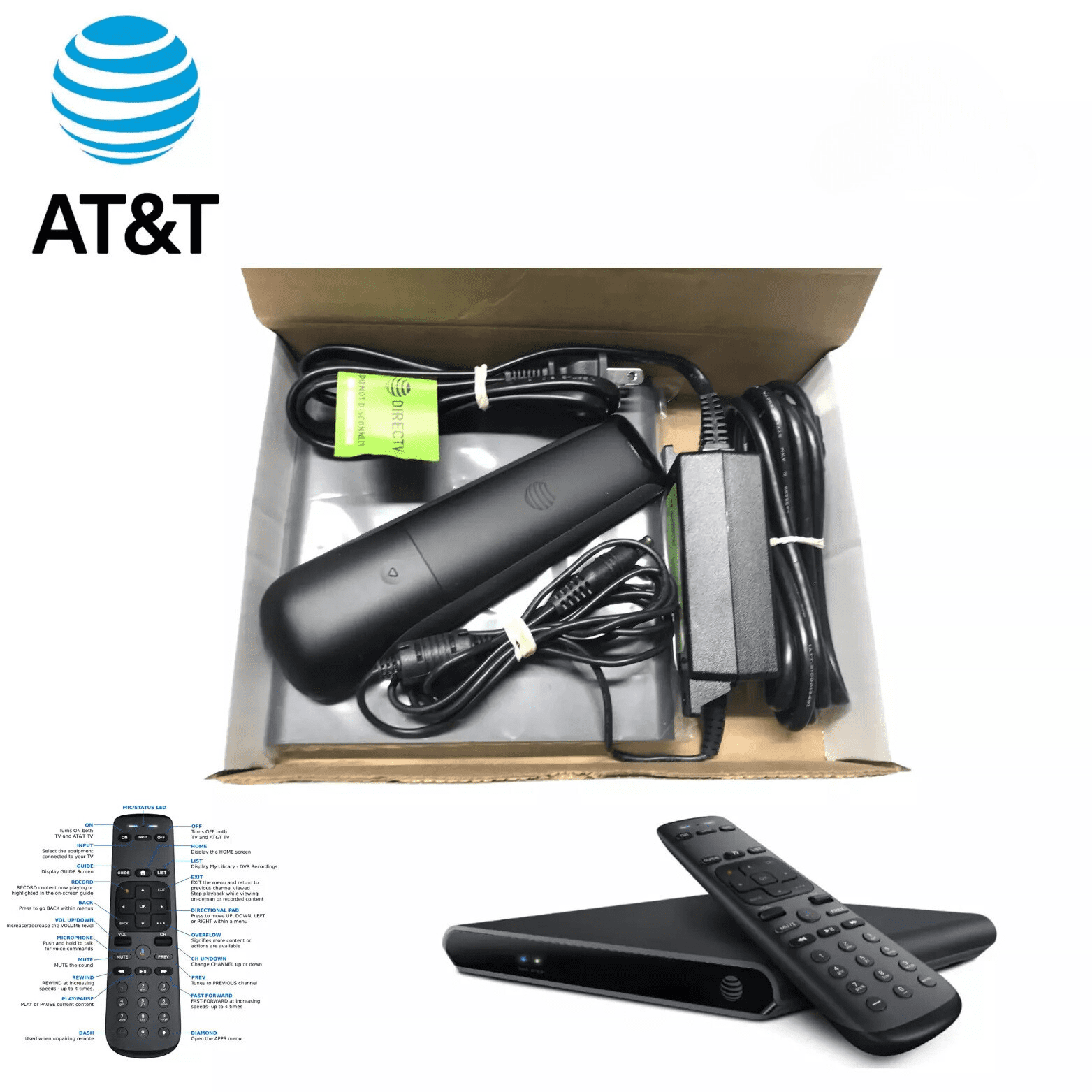 AT&T C71KW-400 DirecTV Now Osprey Android TV OTT Box Streaming Player Free Ship