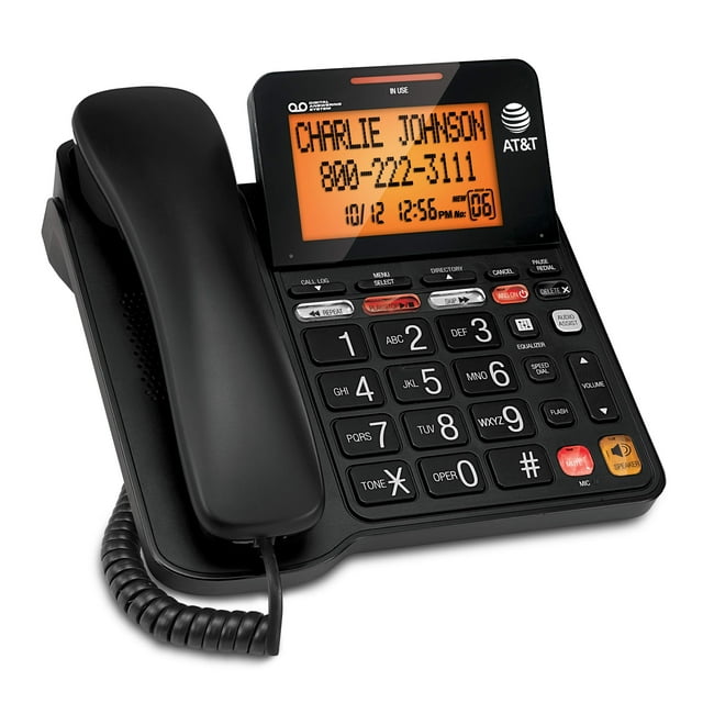 AT&T CD4930 Corded Phone with Digital Answering System and Caller ID