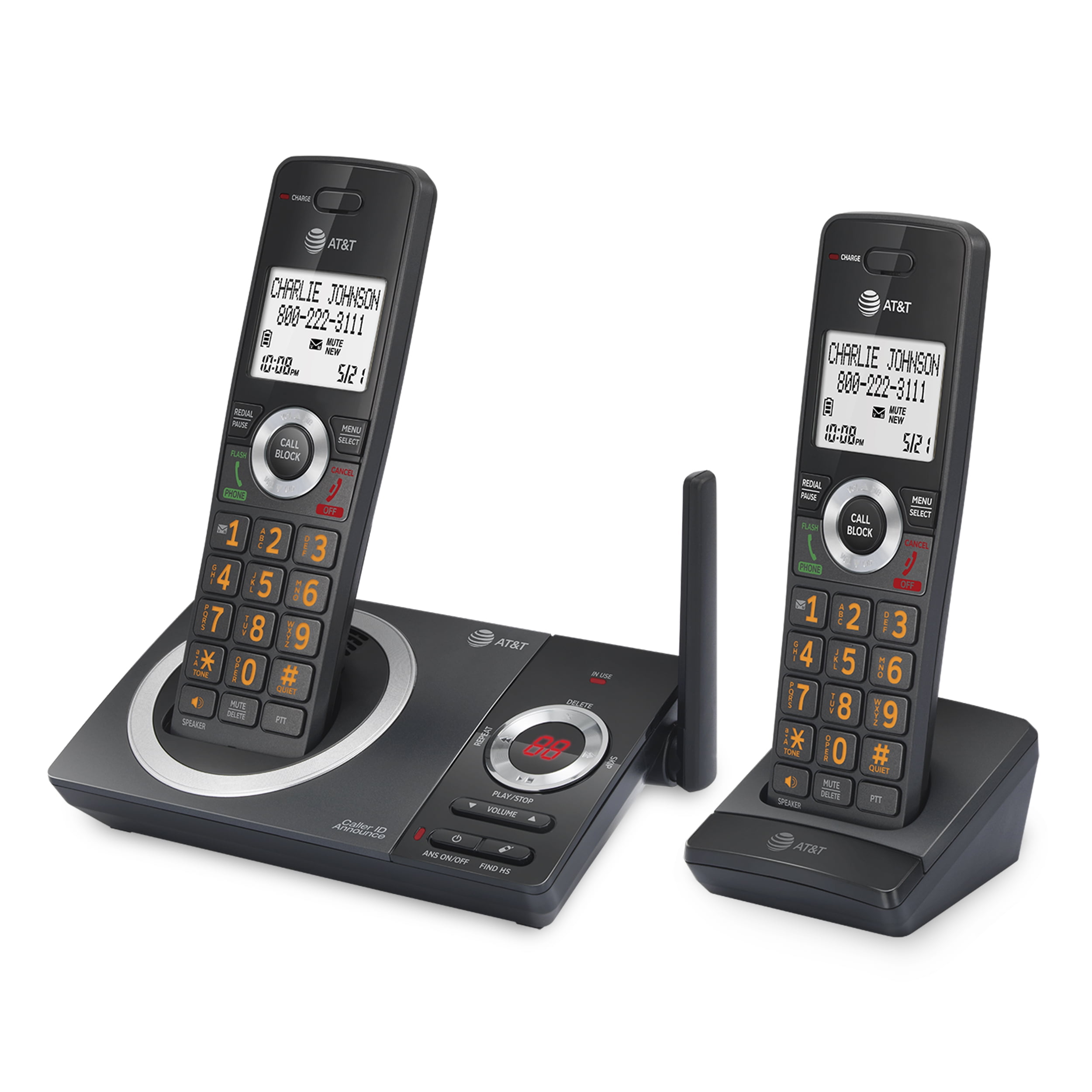 AT&T 2Handset Expandable Cordless Phone with Unsurpassed Range, Smart