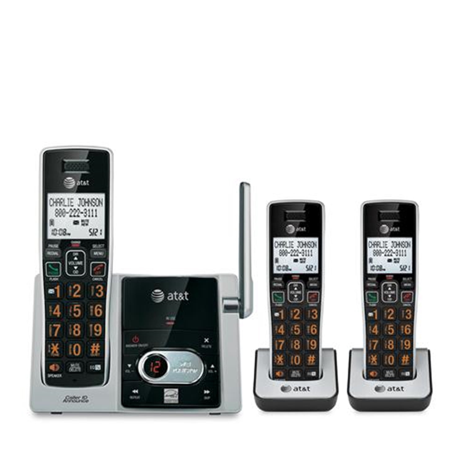 AT&T ATTCL82313, 3-Handset Cordless Answering System, 3 - Walmart.com