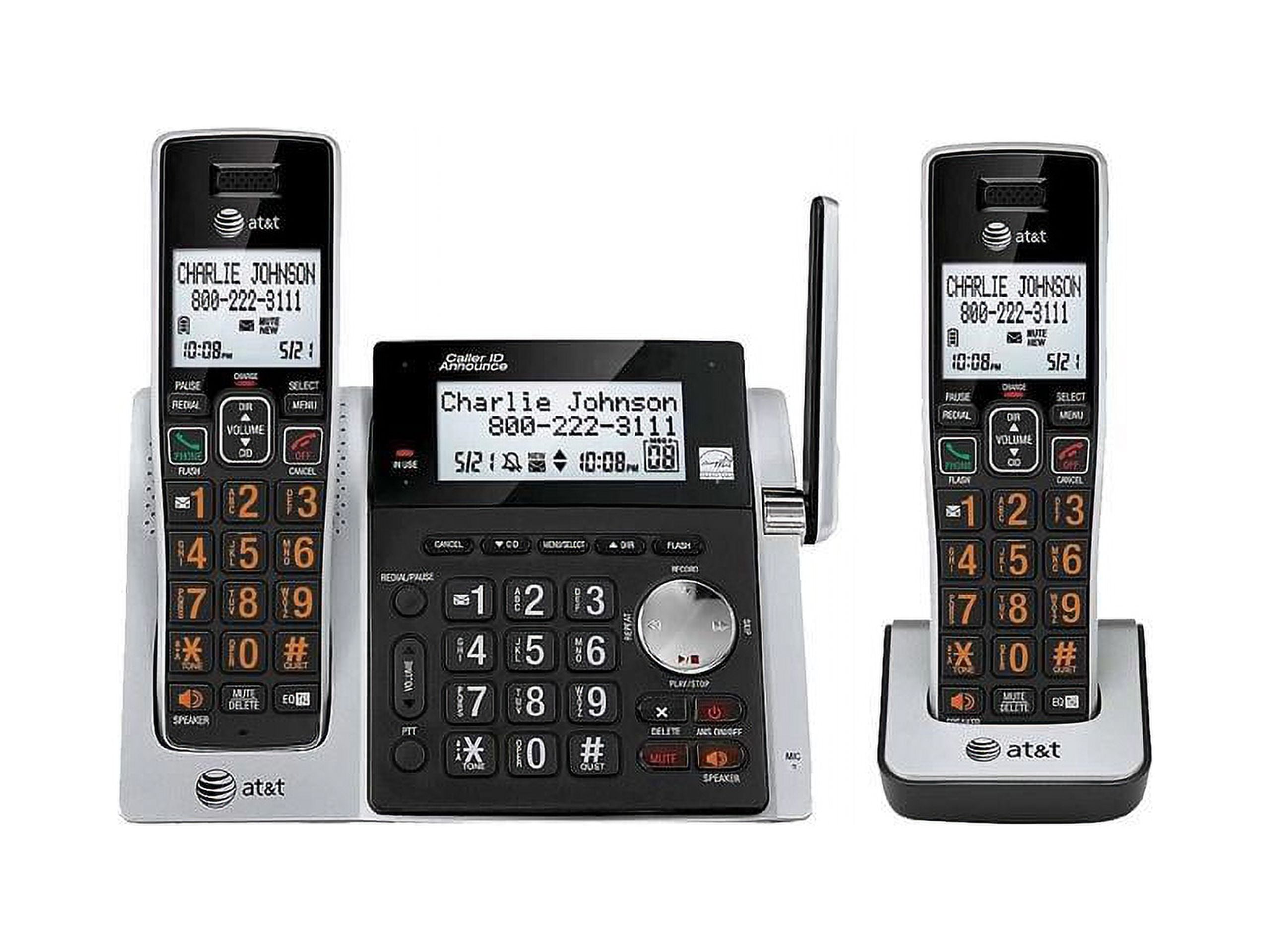 AT&T ATTCL83213 Cordless Answering System With Dual Caller ID/Call ...
