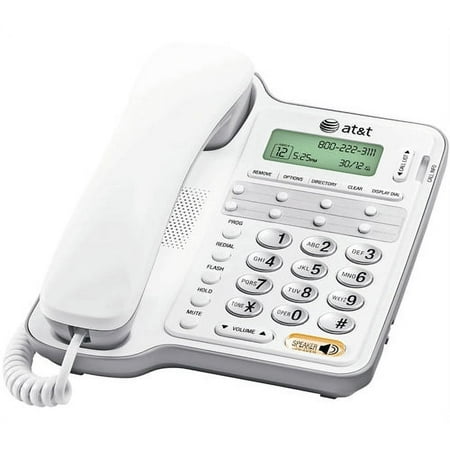 AT&T - CL2909 Corded Phone with Speakerphone - White