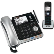 AT&T 2-Line 2-Handset DECT 6.0 Expandable Cordless Phone System for Landline, Answering System, Bluetooth Connect to Cell, and Caller ID