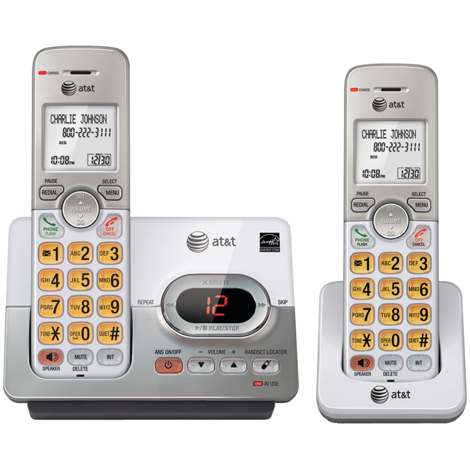 AT&T EL52203 DECT 6.0 2-Handset Answering System With Caller ID & Call Waiting - image 1 of 3