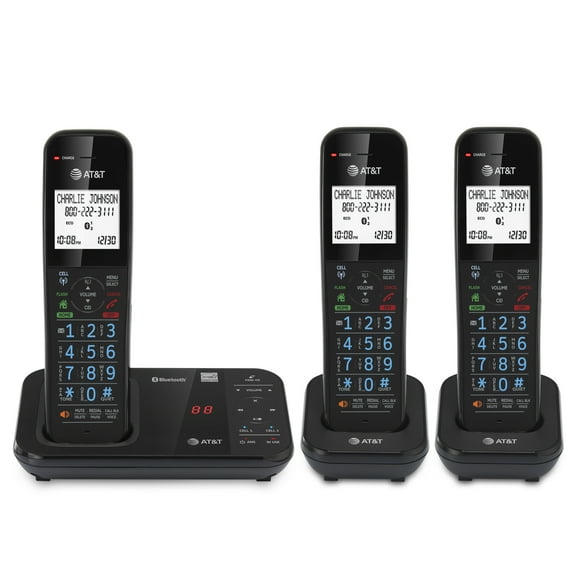 AT&T GL2113-31 Cordless Telephone features Connect to cell, Answering system, and Antibacterial Plastic