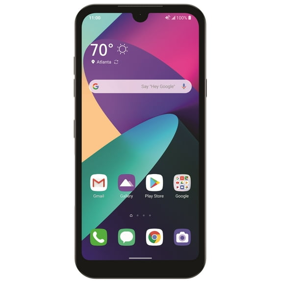 AT&T LG Phoenix 5 16GB, Silver - Prepaid Smartphone