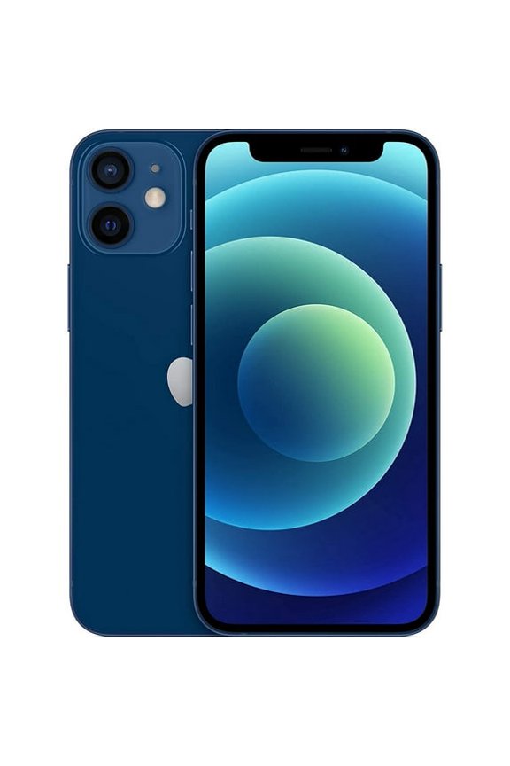Pre-Owned AT&T Locked Apple iPhone 12 Mini Cell Phone 64GB 6GB RAM, Sensors Face ID, accelerometer, gyro, proximity, compass, barometer Ultra Wideband (UWB) support, Blue