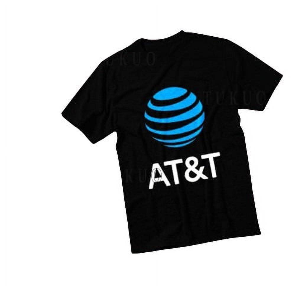 AT&T Logo Men's Black Logo Black T-Shirt Size S - 5XL - Walmart.com