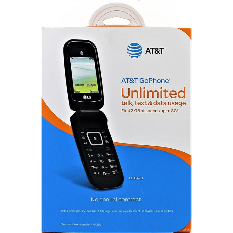 AT&T PREPAID LG B470 256MB Prepaid Smartphone, Black 