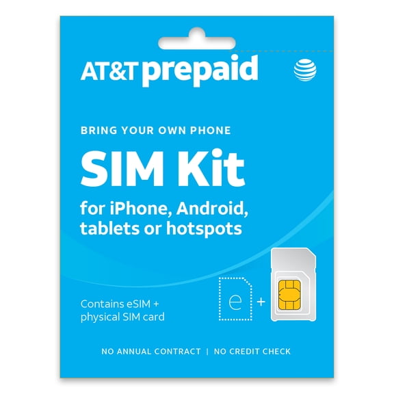 AT&T Prepaid Combo Physical SIM & eSIM Kit