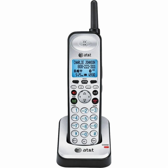 AT&T, ATTSB67108, 4-line Accessory Handset, 1, Black,Silver