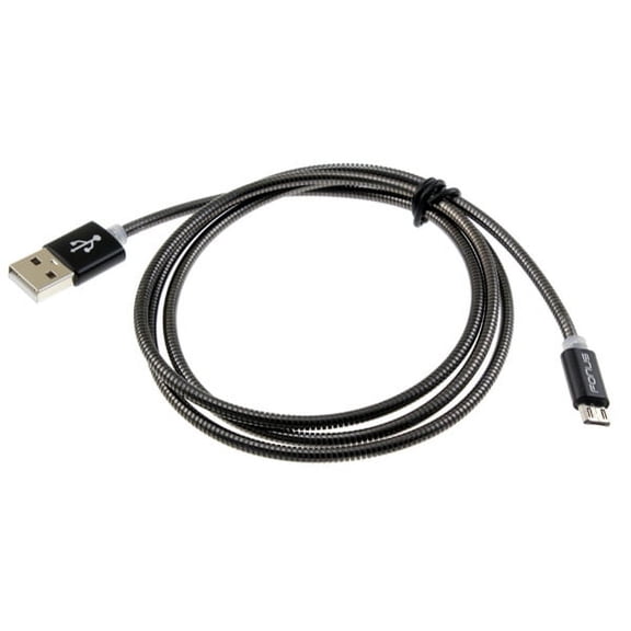 AT&T Samsung Galaxy Note 4 Durable Metal Braided USB Cable Charger Power Sync Wire Data Cord Micro-USB [Rapid Charge] X3V