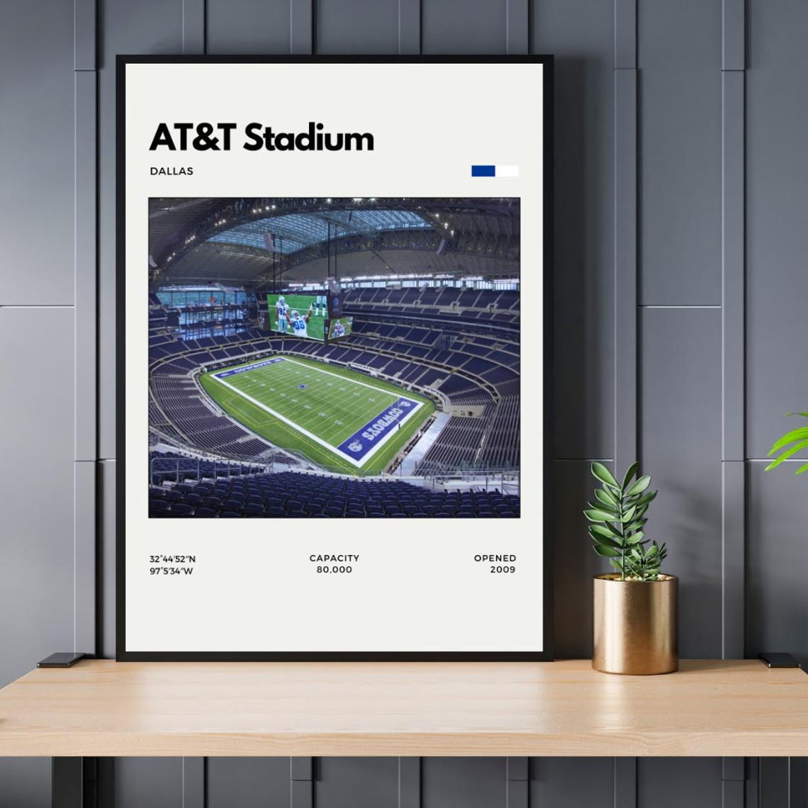 AT T Stadium Print Home of the Dallas Cowboys Unframed Poster Size