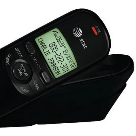 AT&T TR1909 Trimline Corded Phone with Caller ID, Black